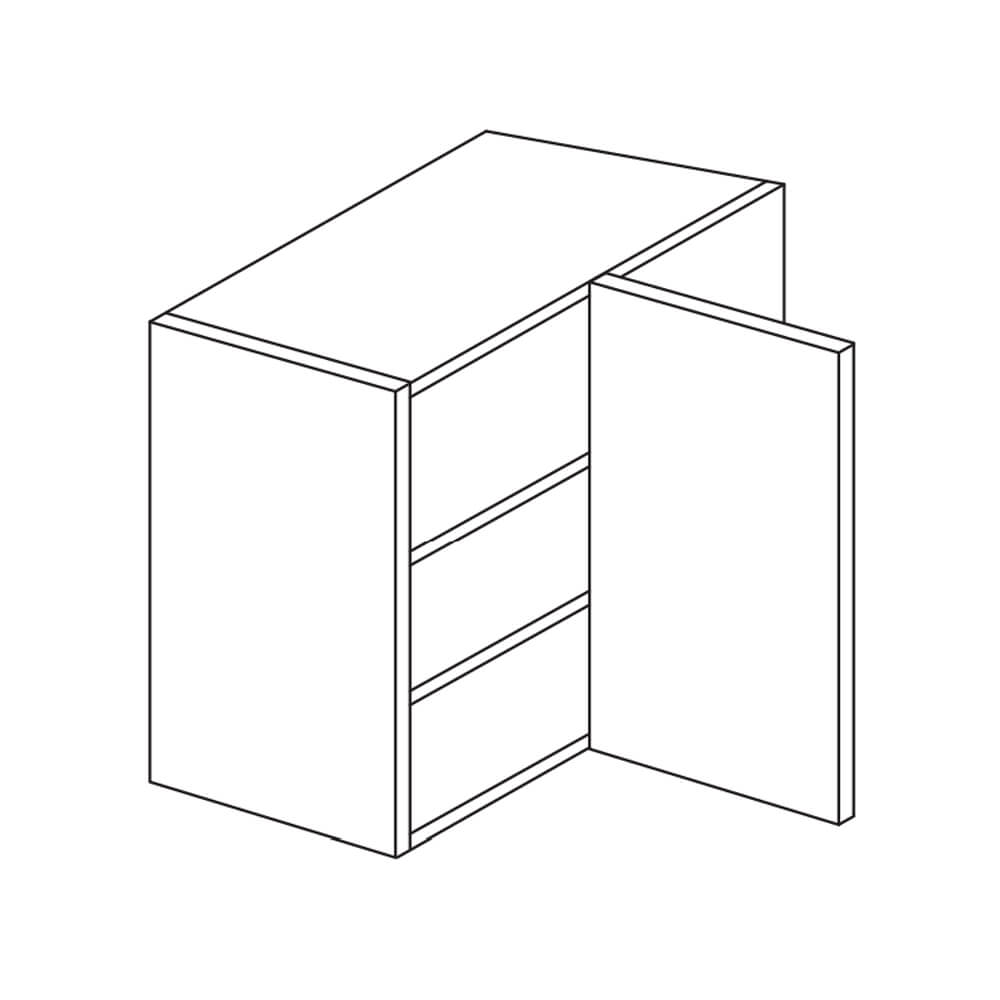 MODUS Senza Matt Dove Grey Corner Wall Units - Conventional