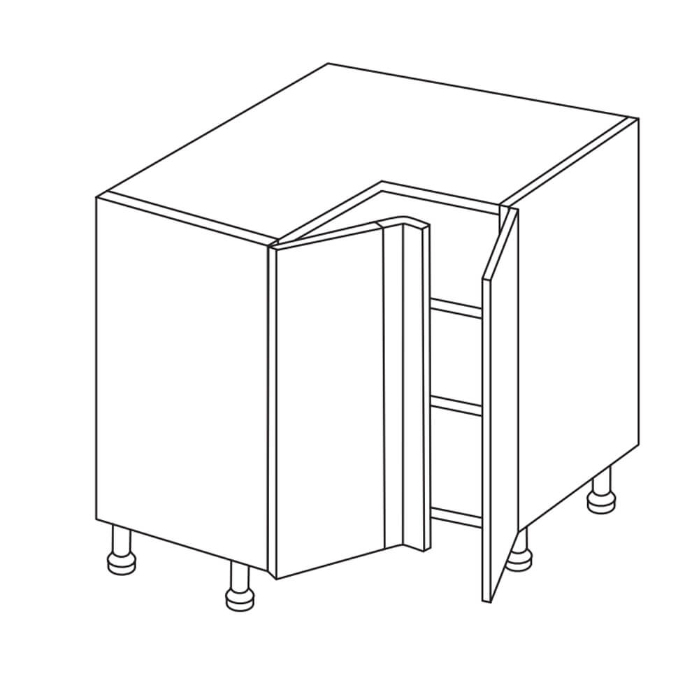 MODUS Piatto Matt Dove Grey L-Shape Corner Base Units