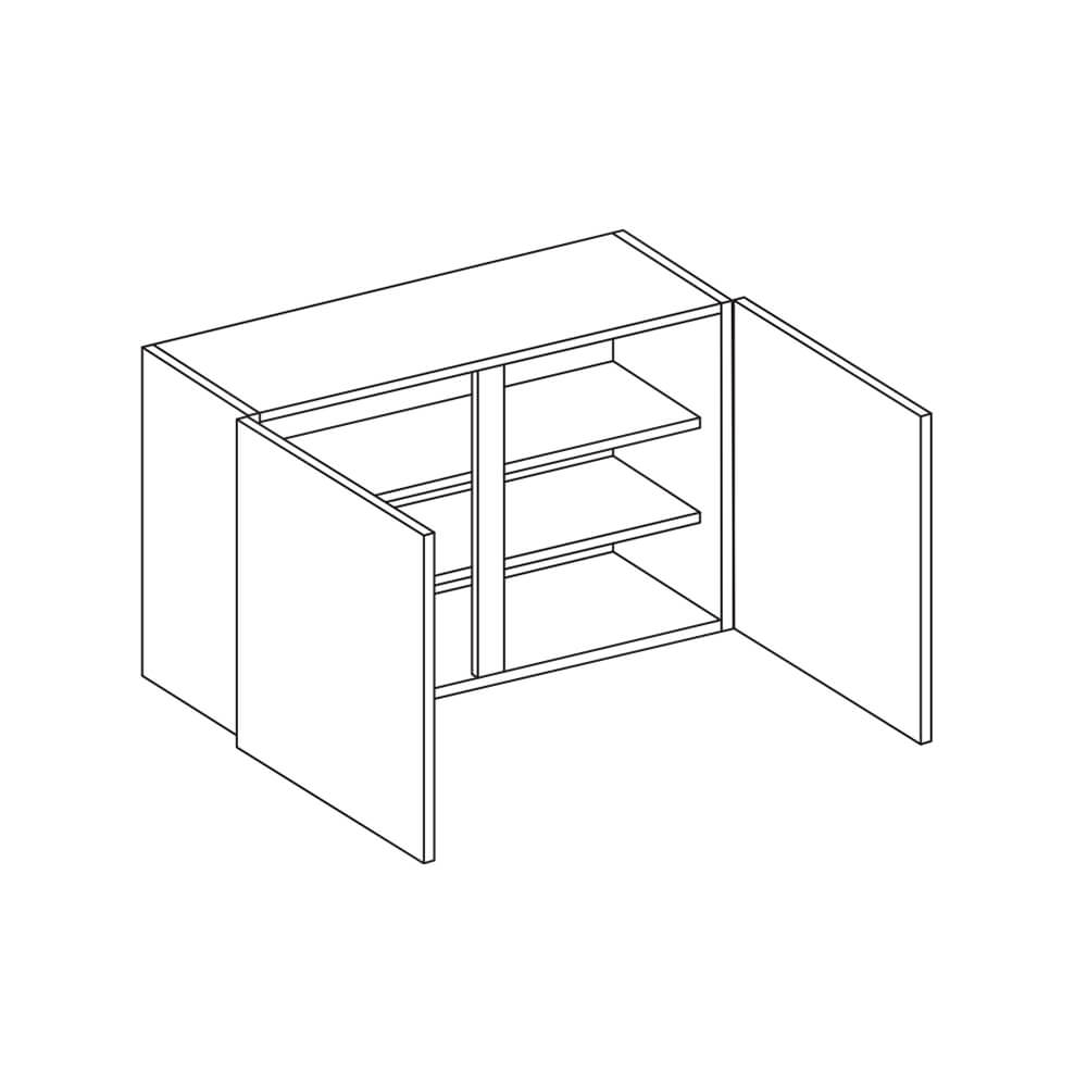 MODUS Senza Matt Dove Grey Wall Units - Double Door