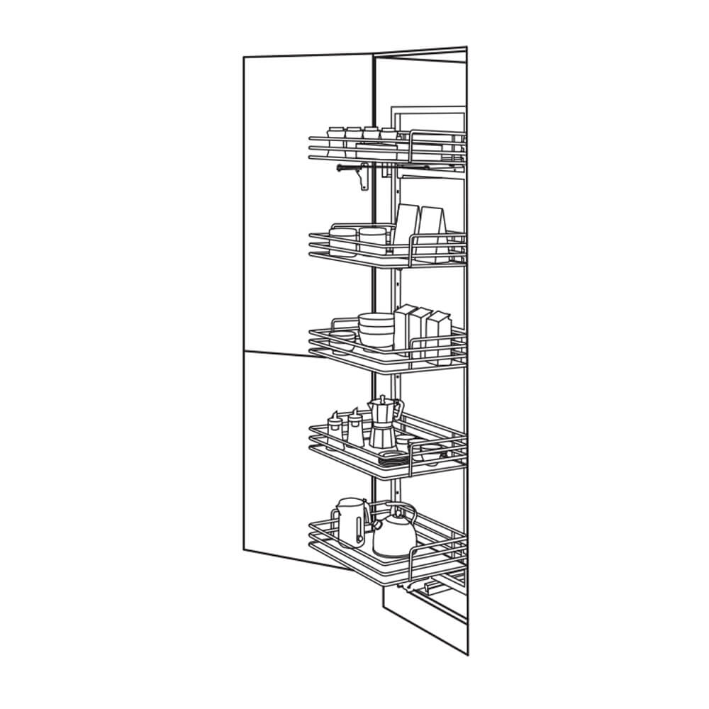 MODUS Senza Gloss White Dynamic Maxima Larder Pull Out Units