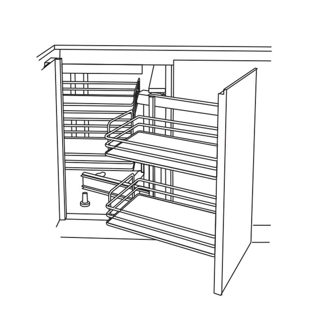 MODUS Piatto Matt Dove Grey Dynamic Corner Unit - Right and Left