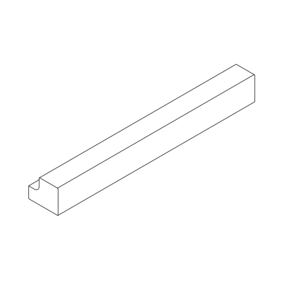 MODUS Piatto Gloss White Square Cornice/Pelmet