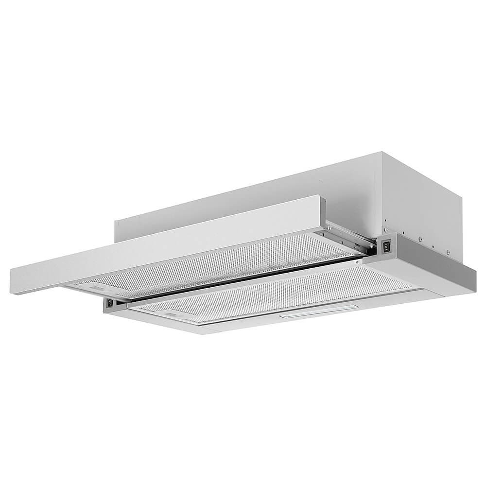 CDA CCA52SI Canopy Extractor, Silver, 3 Speed, 50cm
