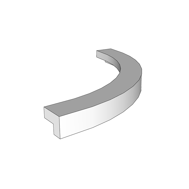 Beadwood (On-trend Colours) External Curved Pelmet - Square End