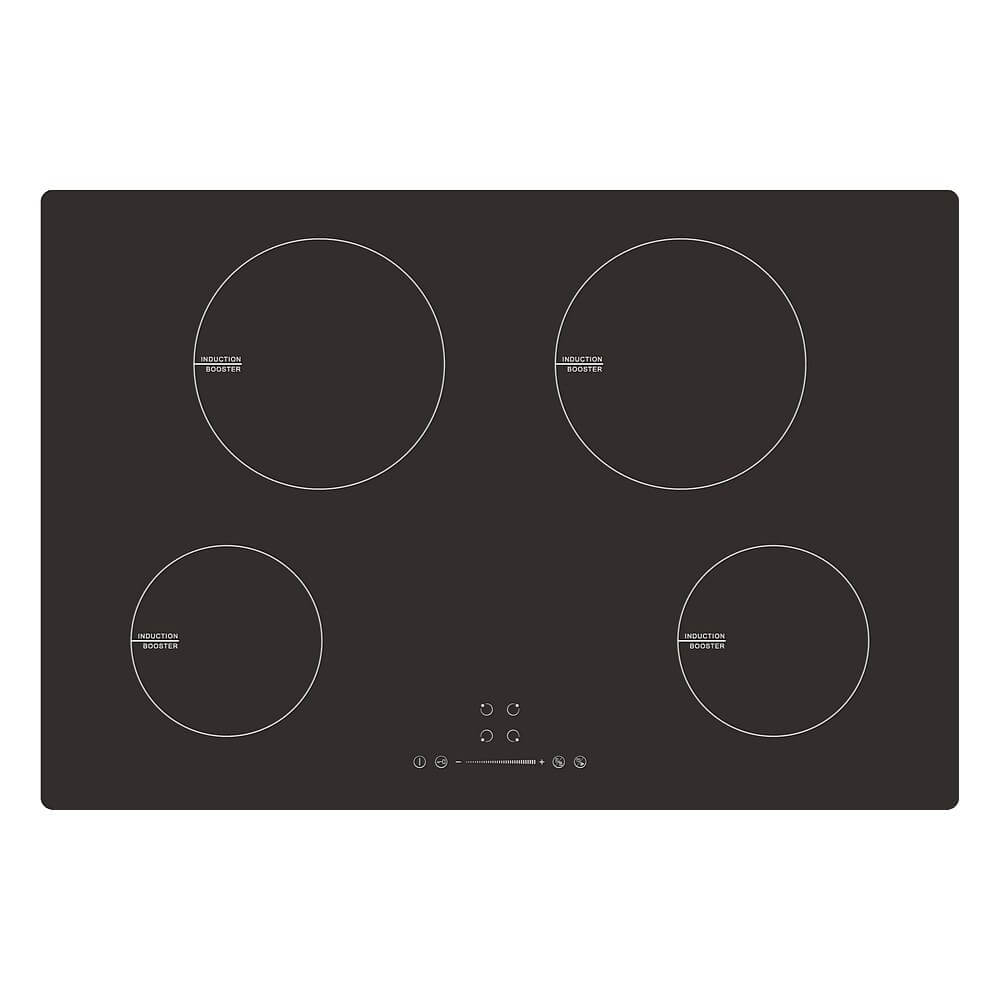 BEKIA 77cm Black 4 Zone Induction Hob Slider Controls