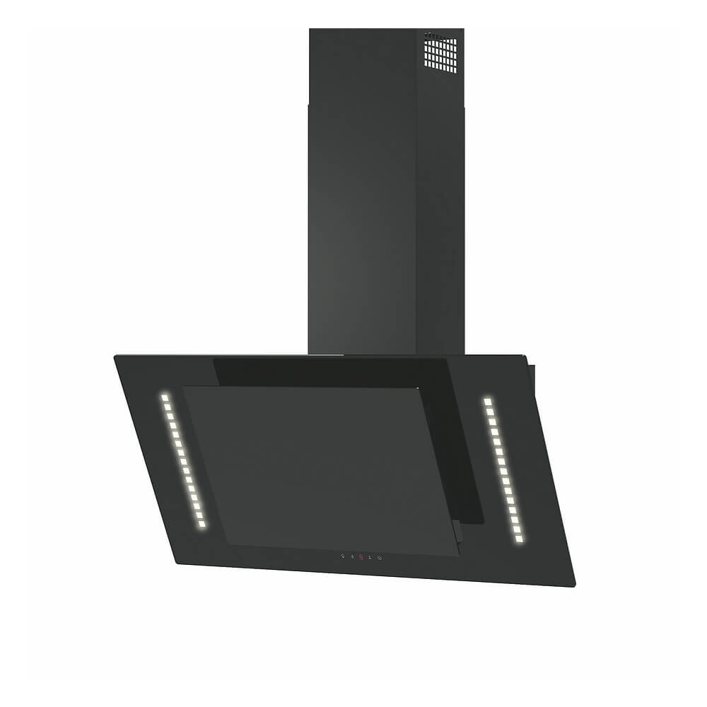 BEKIA 90cm Black Angled Glass RF Hood with White Ambient Light