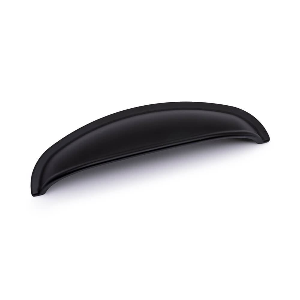 AURORA Round Cup Handle - 125mm (96mm Hole Centres) - Matt Black (HB1-0114)