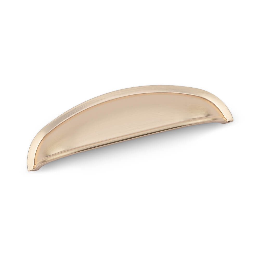 AURORA Round Cup Handle - 125mm (96mm Hole Centres) - Champagne Gold