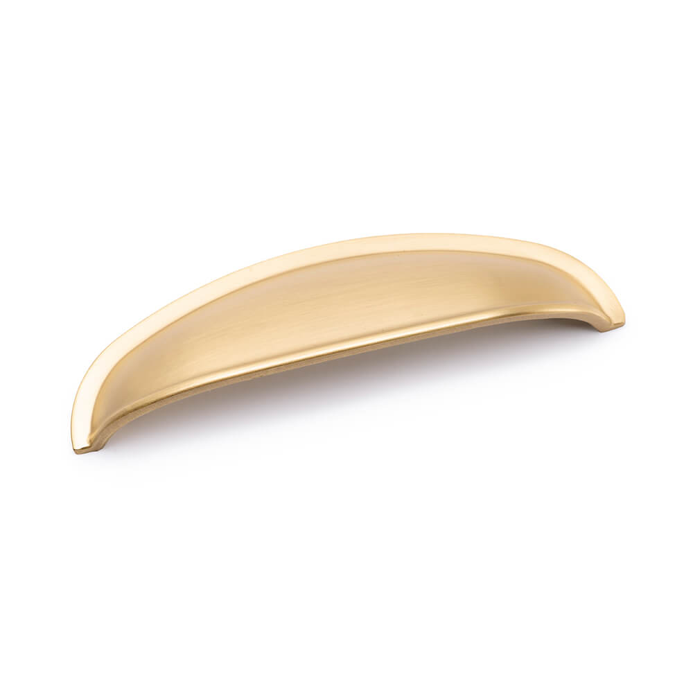 AURORA Round Cup Handle - 96mm Hole Centres - Satin Brass (HB6-0189)