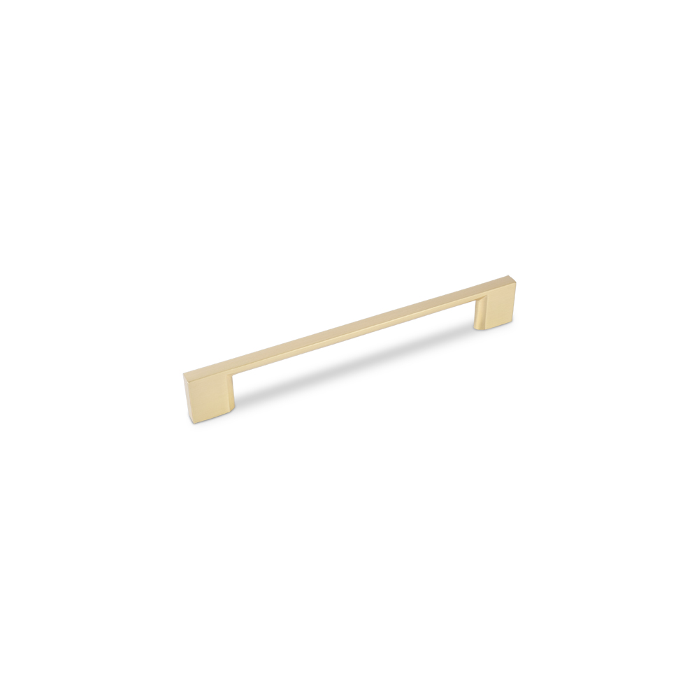 AURORA Slim Square D Handle - 160mm Hole Centres - Satin Brass (HB6-0185)