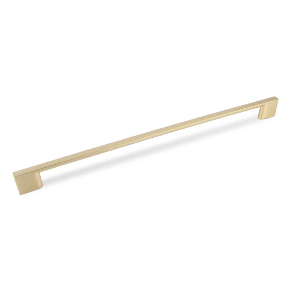 AURORA Slim Square D Handle - 320mm Hole Centres - Satin Brass (HB6-0176)