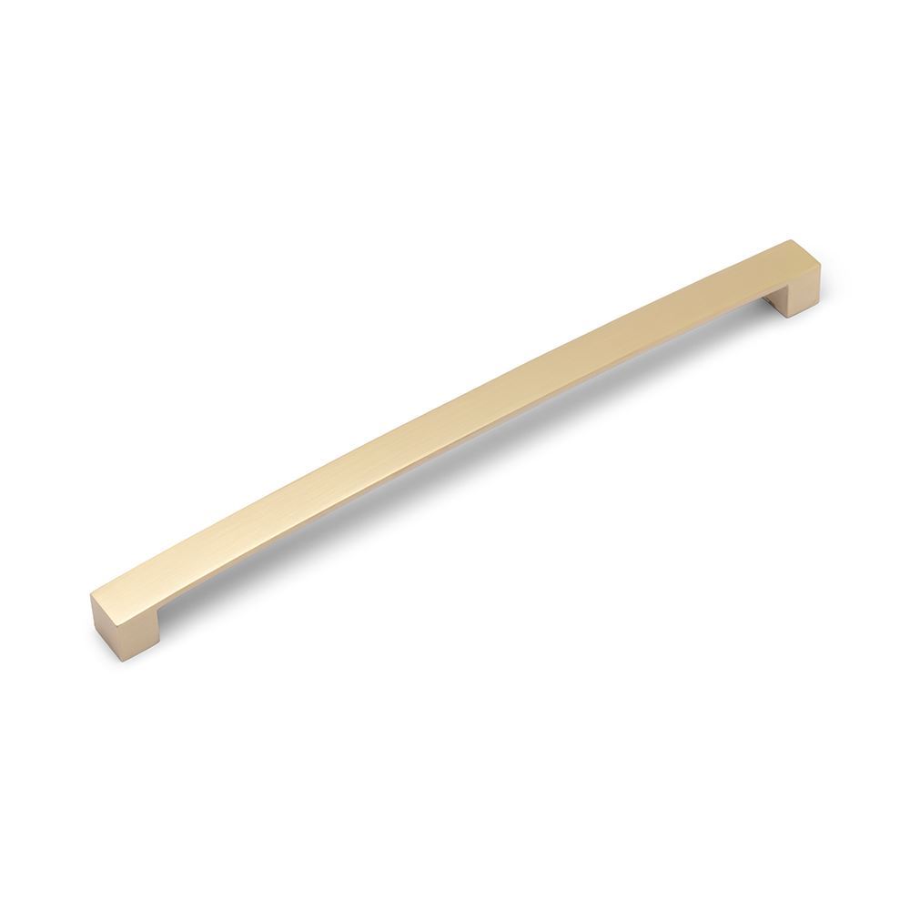 AURORA Block Bar D Handle - 320mm Hole Centres - Satin Brass (HB6-0177)
