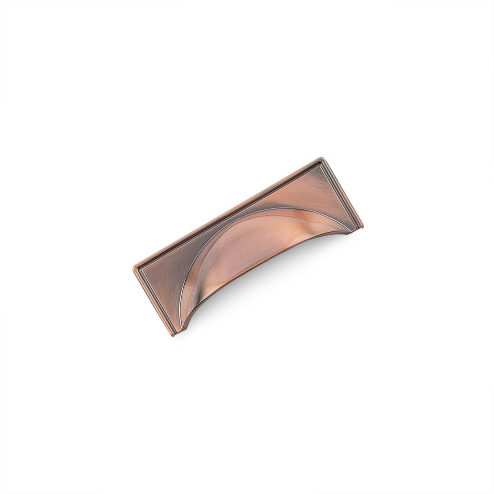 AURORA Square Cup Handle - 64mm Hole Centres - Antique Copper (HB5-0173)