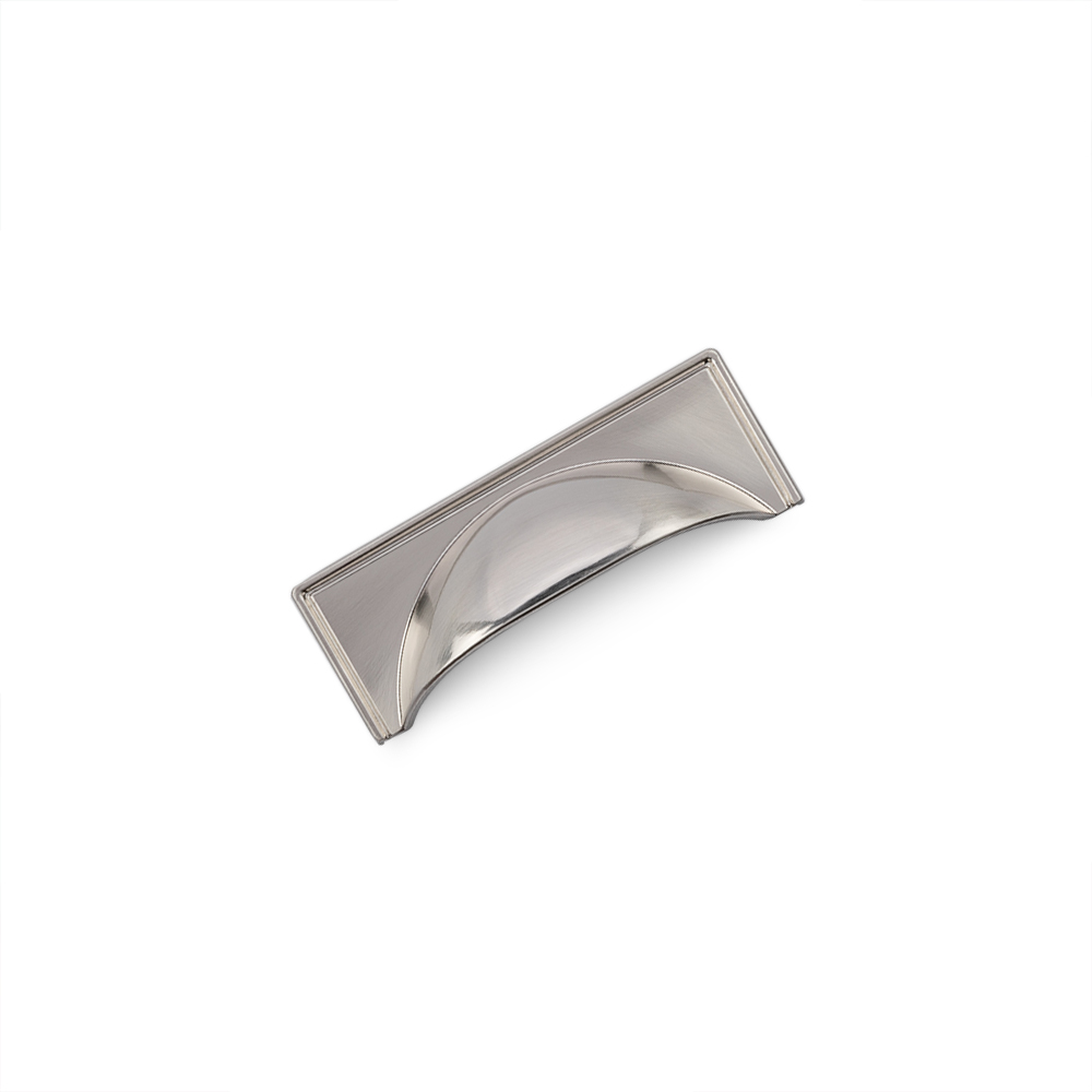 AURORA Square Cup Handle - 64mm Hole Centres - Brushed Nickel (HB3-0143)
