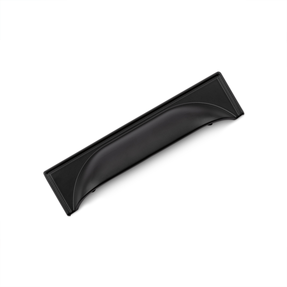 AURORA Square Cup Handle - 96mm Hole Centres - Matt Black (HB1-0115)