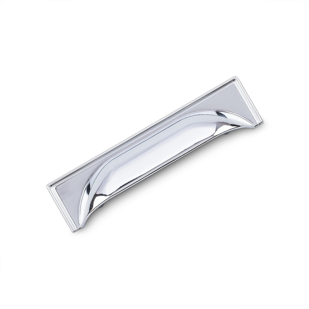 AURORA Square Cup Handle - 96mm Hole Centres - Chrome (HB4-0160)