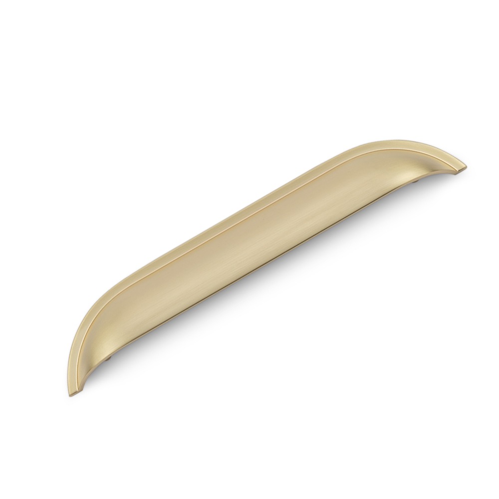 AURORA Linear Cup Handle - 206mm (160mm Hole Centres) - Satin Brass (HB6-0179)