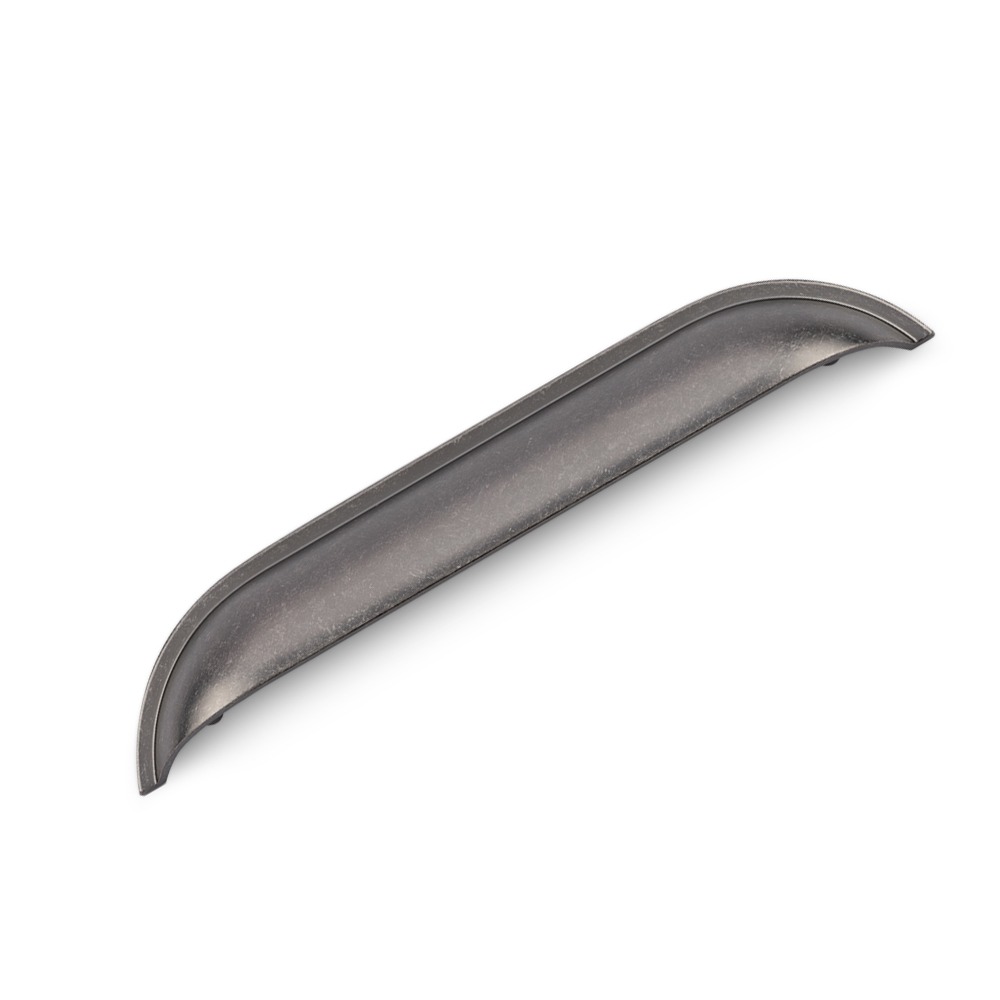 AURORA Linear Cup Handle - 206mm (160mm Hole Centres) - Pewter (HB2-0119)