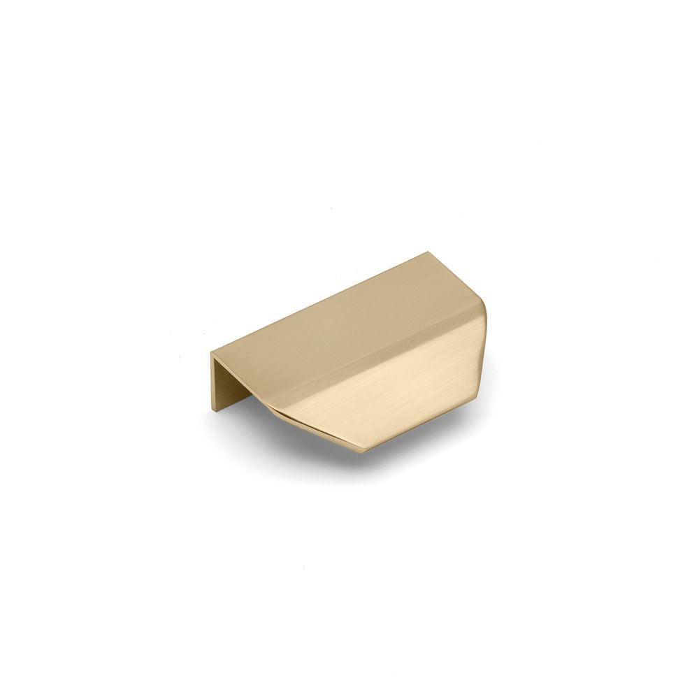 AURORA Edge Pull - Rear Fixed - 60mm Hole Centres - Satin Brass (HB7-0195)