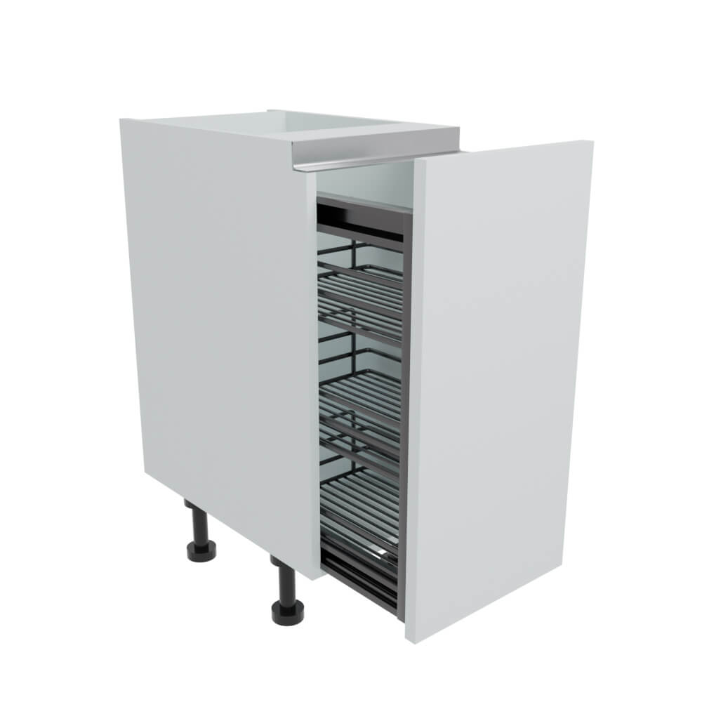 400mm True Handleless Base Pull Out - Anthracite Mechanism