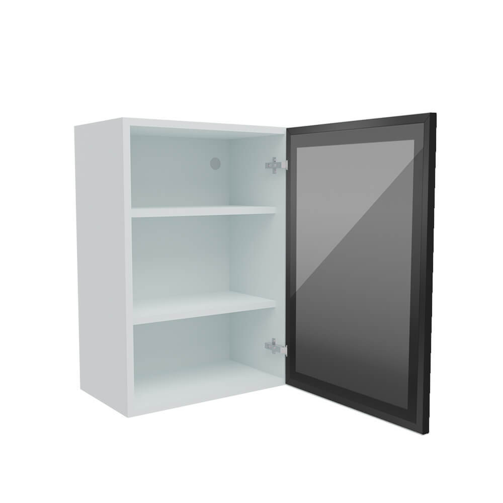 500mm Aluminium Framed Smoked Glass Door Wall Unit (Medium)