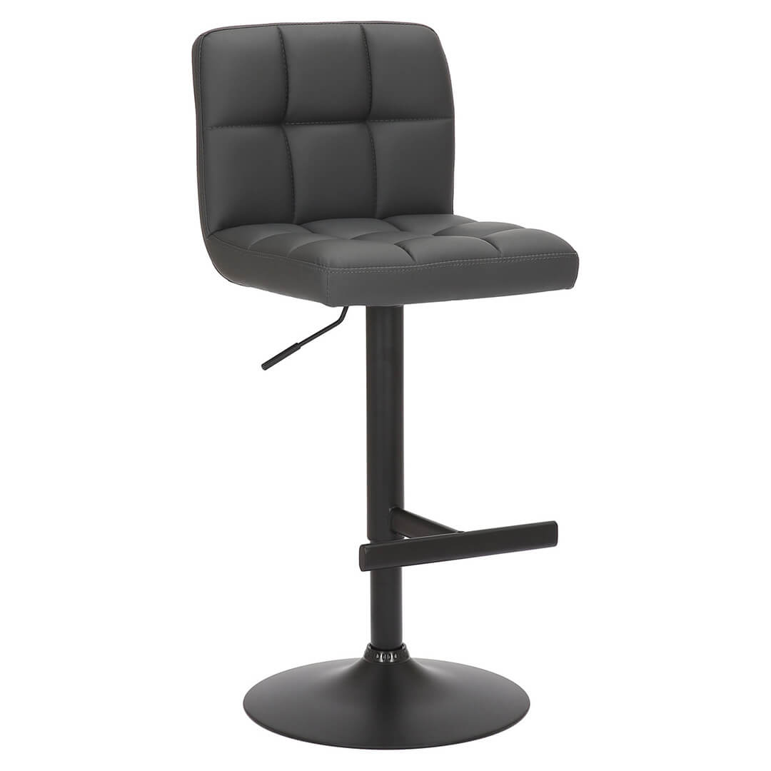 AURORA Allegro Matt Black Bar Stool - Charcoal