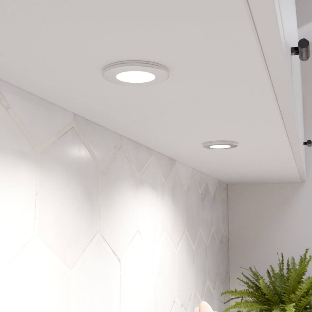 AURORA Slim Round Light Kit  - Brushed Nickel - 2 Lights