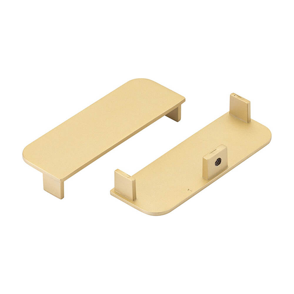 Mid Profile End Plate for True Handleless - Brushed Brass