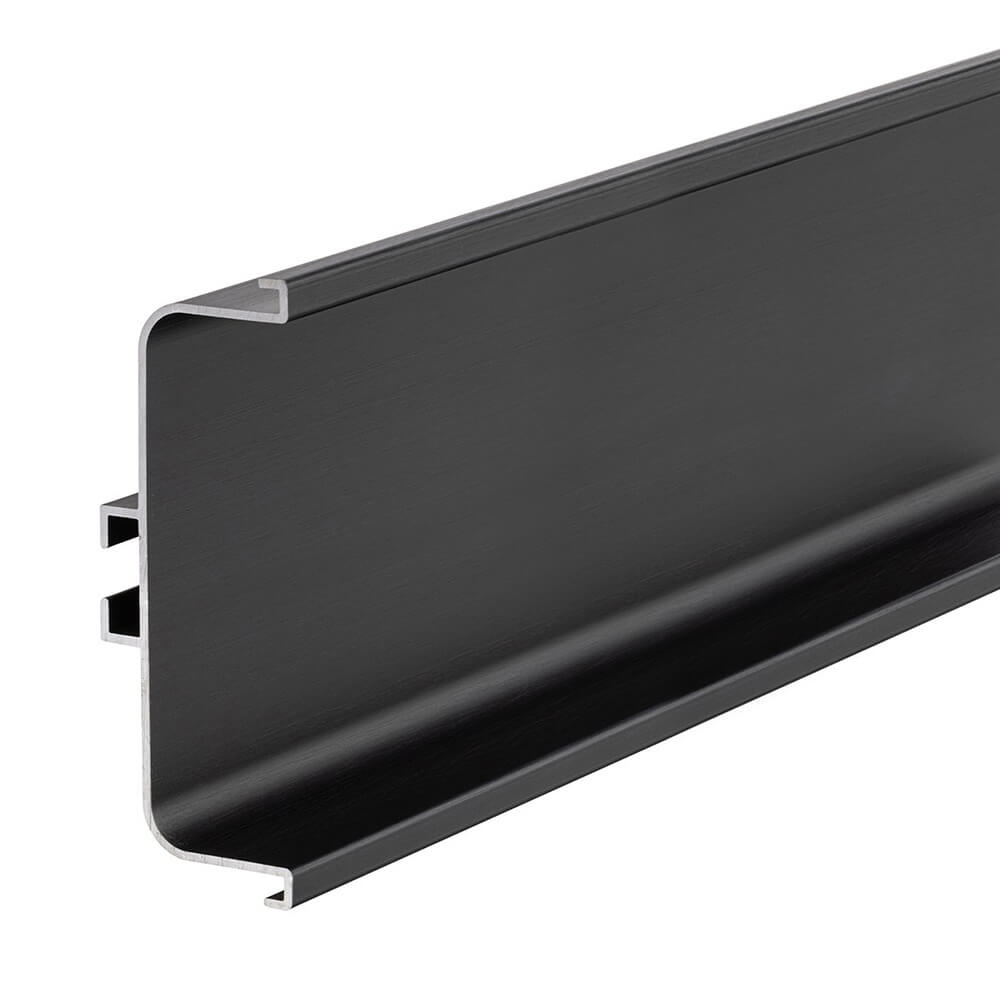 Mid Profile for True Handleless - Brushed Black - 4000mm Length