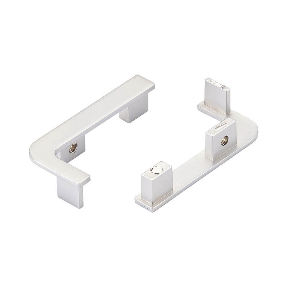 Top Profile End Cap Set for True Handleless - Brushed Silver