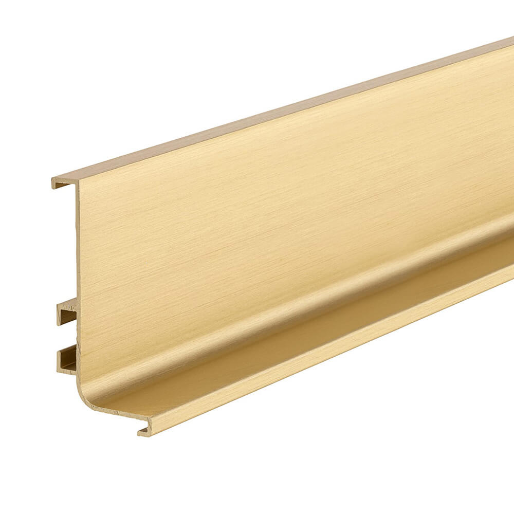 Top Profile for True Handleless - Brushed Brass - 4000mm Length