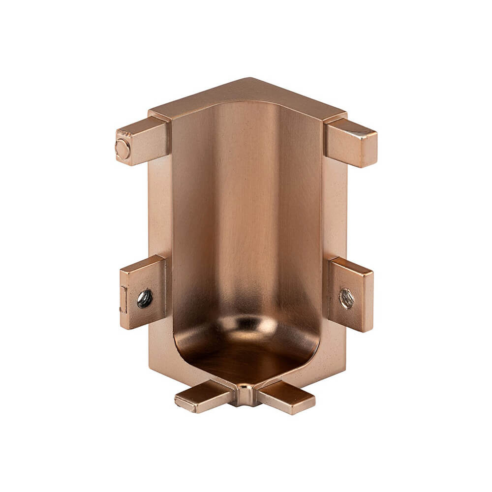 Top Profile Internal Corner Joint for True Handleless - Brushed Copper