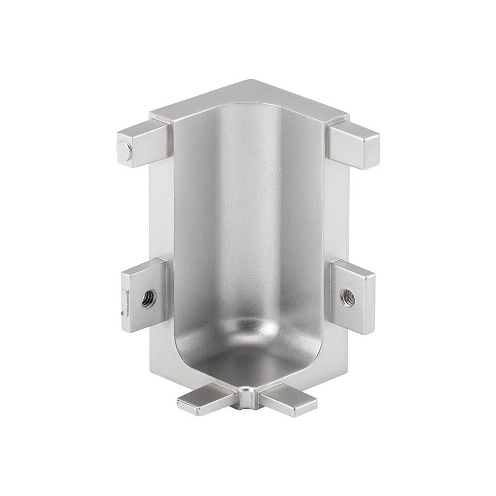 Top Profile Internal Corner Joint for True Handleless - Brushed Silver