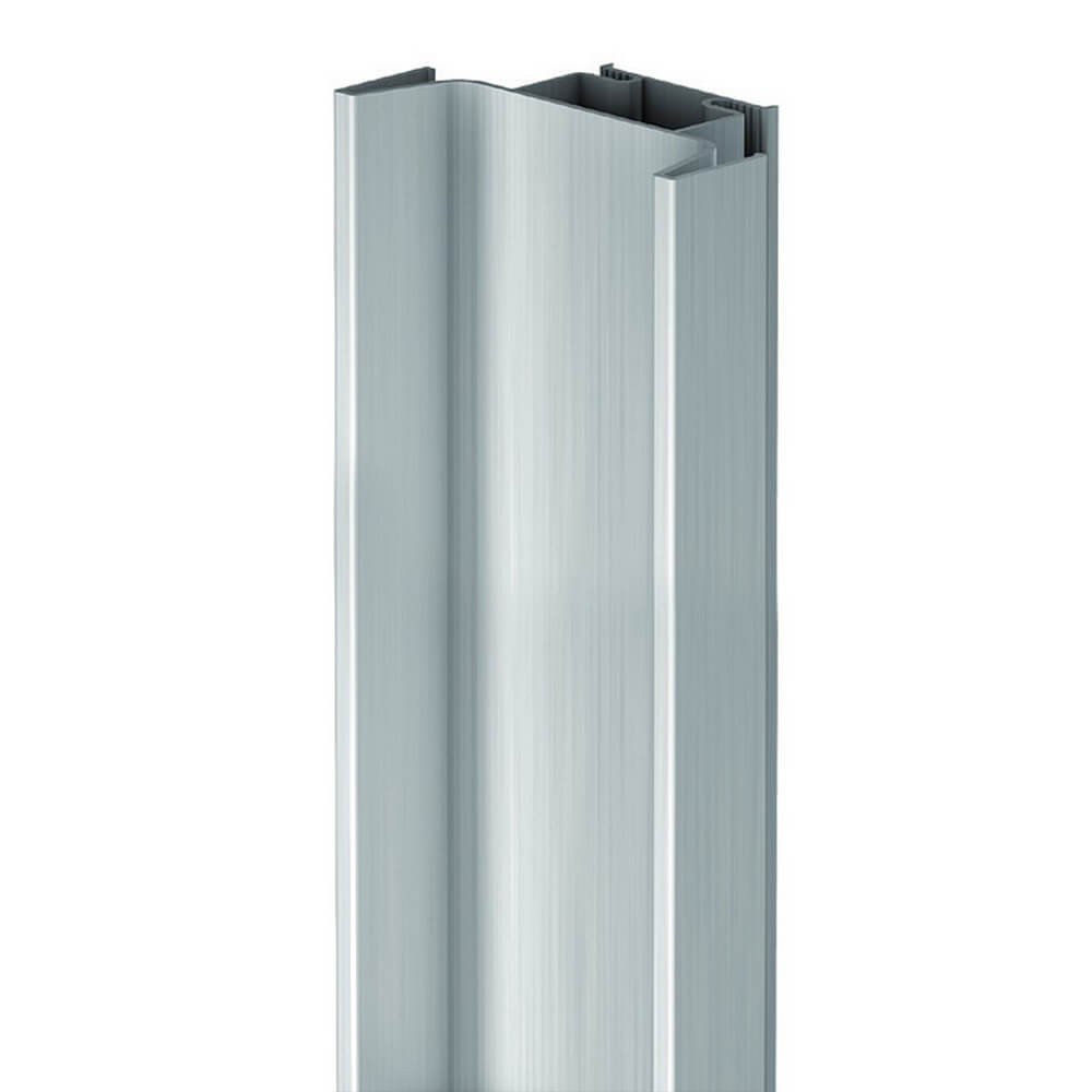 Vertical Profile - True Handleless Gola Rail - Double Opening - Brushed Silver