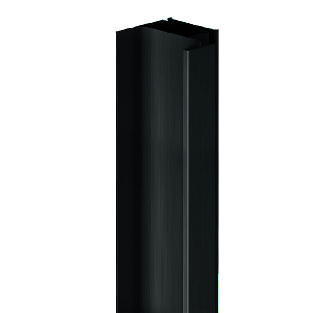 Vertical Profile - True Handleless Gola Rail - Single Opening - Brushed Black