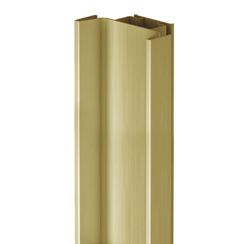 Gola Stock - Vertical Profile - True Handleless Gola Rail - Double Opening - Brushed Brass - Qty 10 (Bulk)