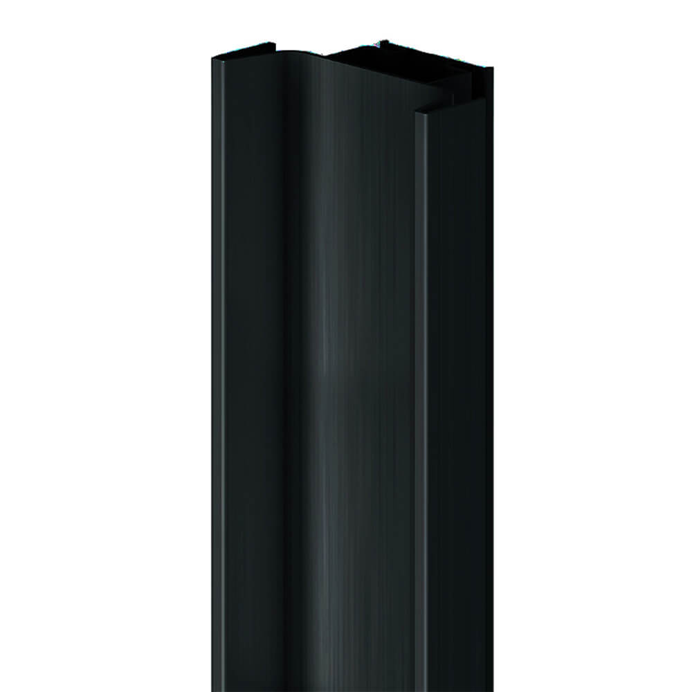 Gola Stock - Vertical Profile - True Handleless Gola Rail - Double Opening - Brushed Black - Qty 10 (Bulk)