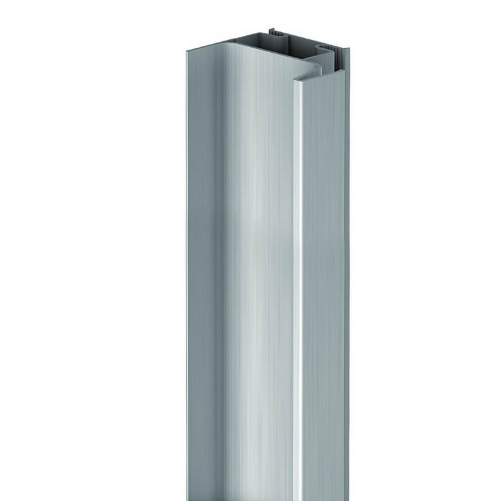Gola Stock - Vertical Profile - True Handleless Gola Rail - Single Opening - Brushed Silver - Qty 10 (Bulk)