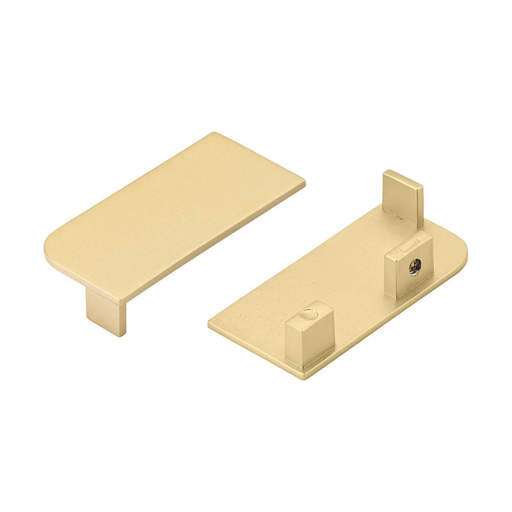Gola Stock - Top Profile End Plate Set for True Handleless - Brushed Brass - Qty 20