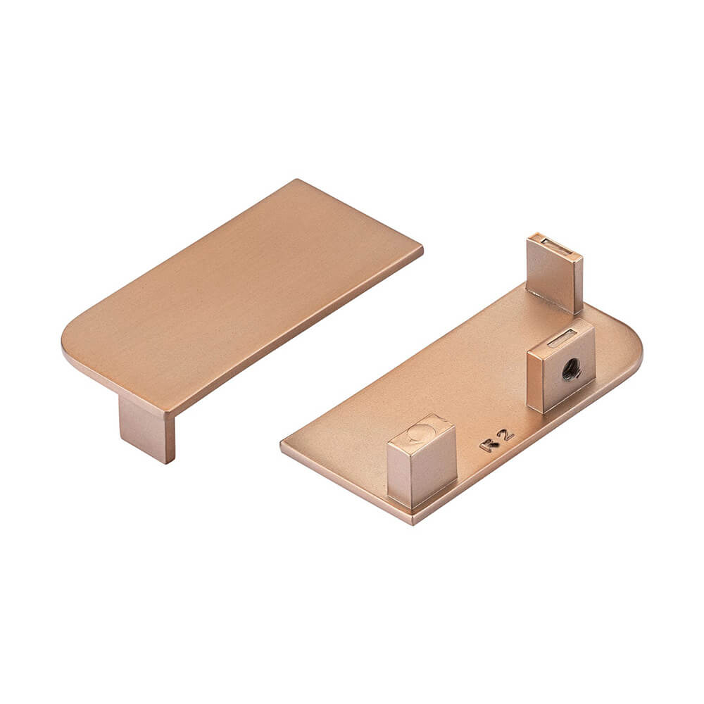 Gola Stock - Top Profile End Plate Set for True Handleless - Brushed Copper - Qty 20