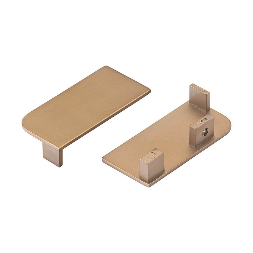 Gola Stock - Top Profile End Plate Set for True Handleless - Brushed Bronze - Qty 20