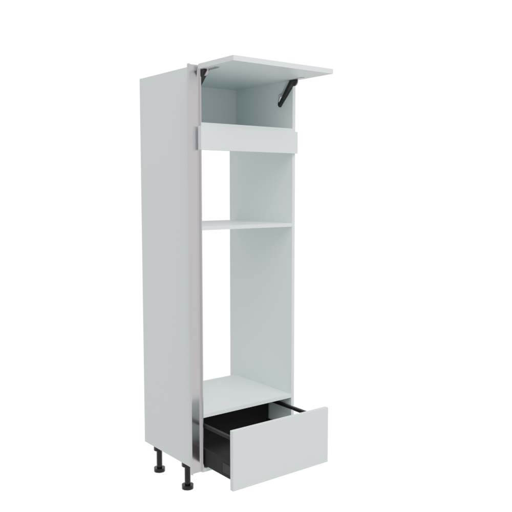 600mm True Handleless Double Oven & Mic Housing with 1 x Drawer - RH Hinge (Medium)