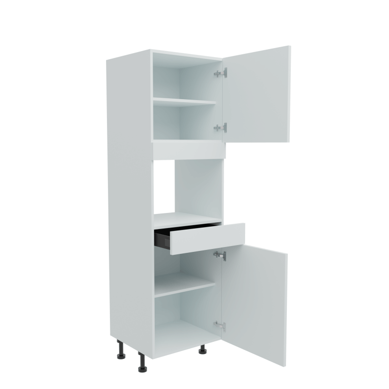 600mm True Handleless Microwave Housing with Drawer & Doors (Medium)