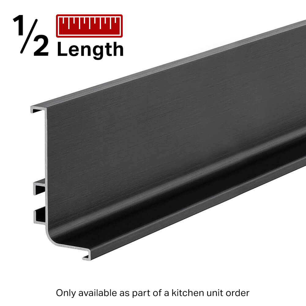 Top Profile for True Handleless - Half Length - Brushed Black