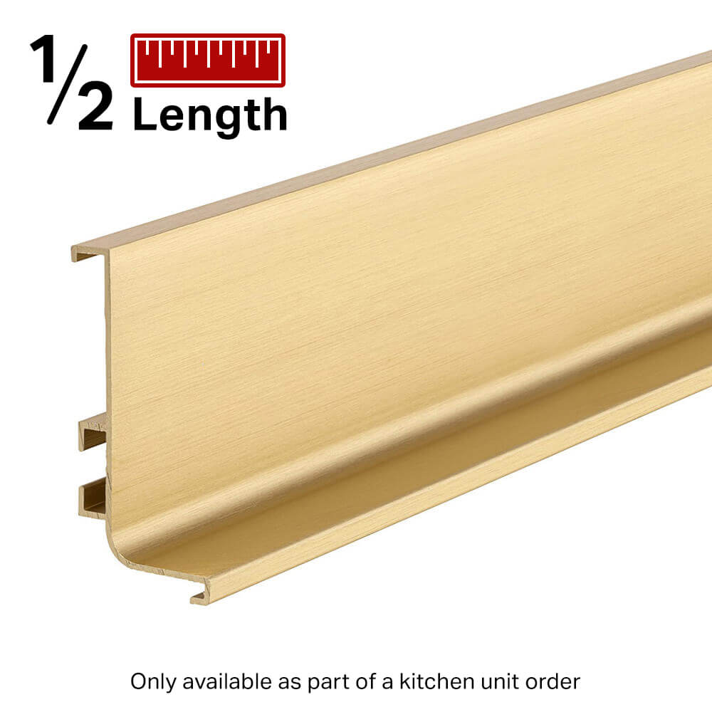 Top Profile for True Handleless - Half Length - Brushed Brass