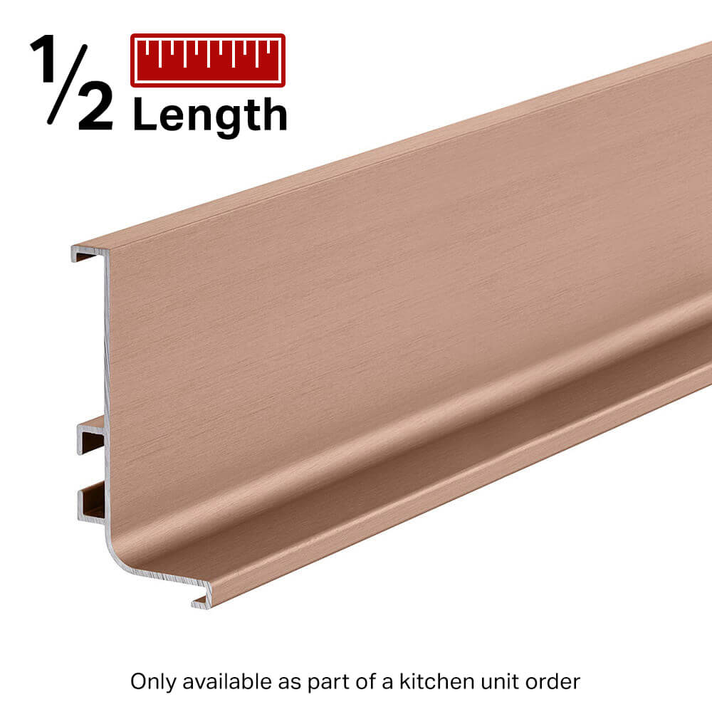 Top Profile for True Handleless - Half Length - Brushed Copper