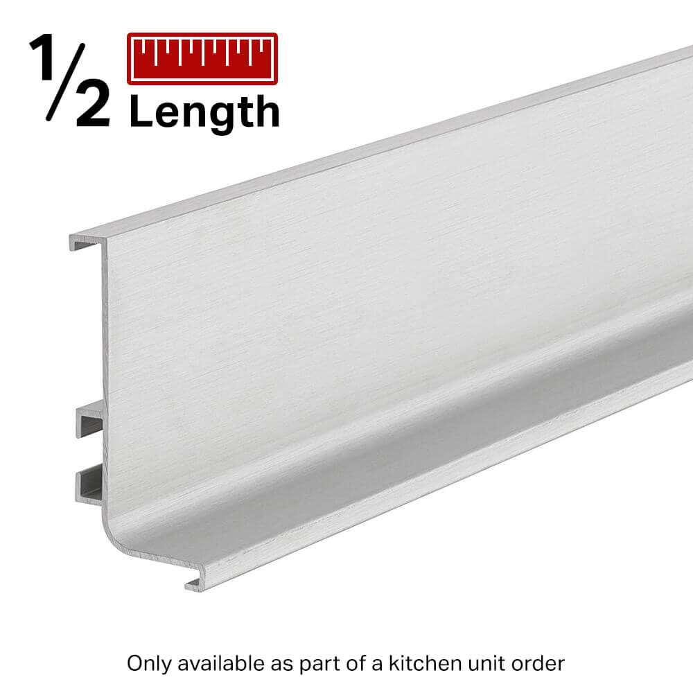 Top Profile for True Handleless - Half Length - Brushed Silver