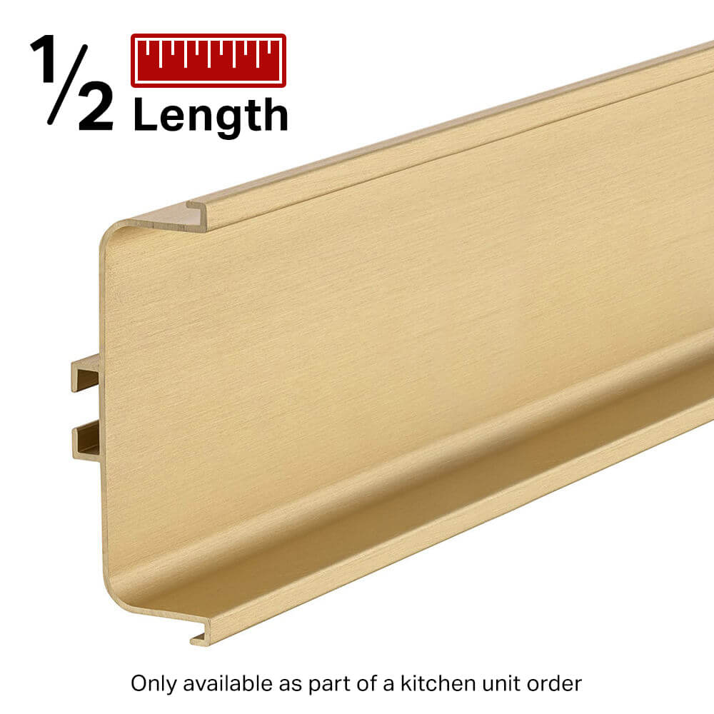 Mid Profile for True Handleless - Half Length - Brushed Brass
