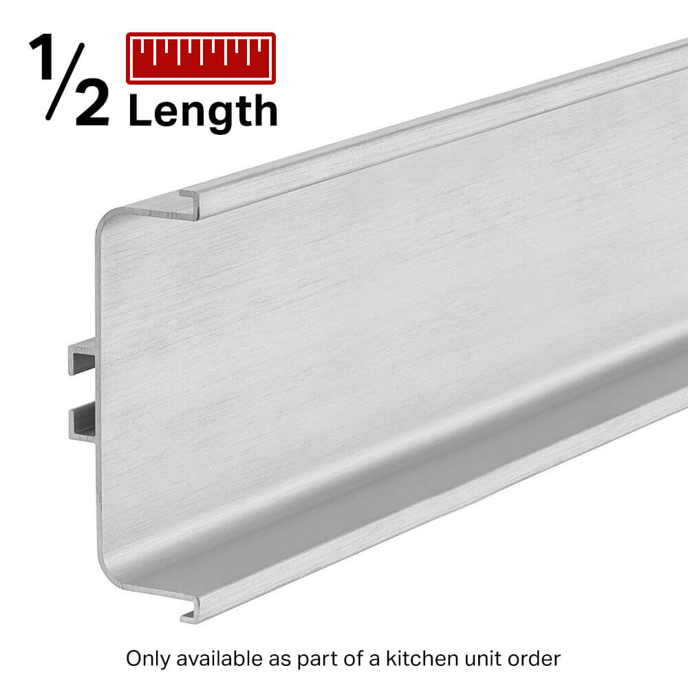 Mid Profile for True Handleless - Half Length - Brushed Silver