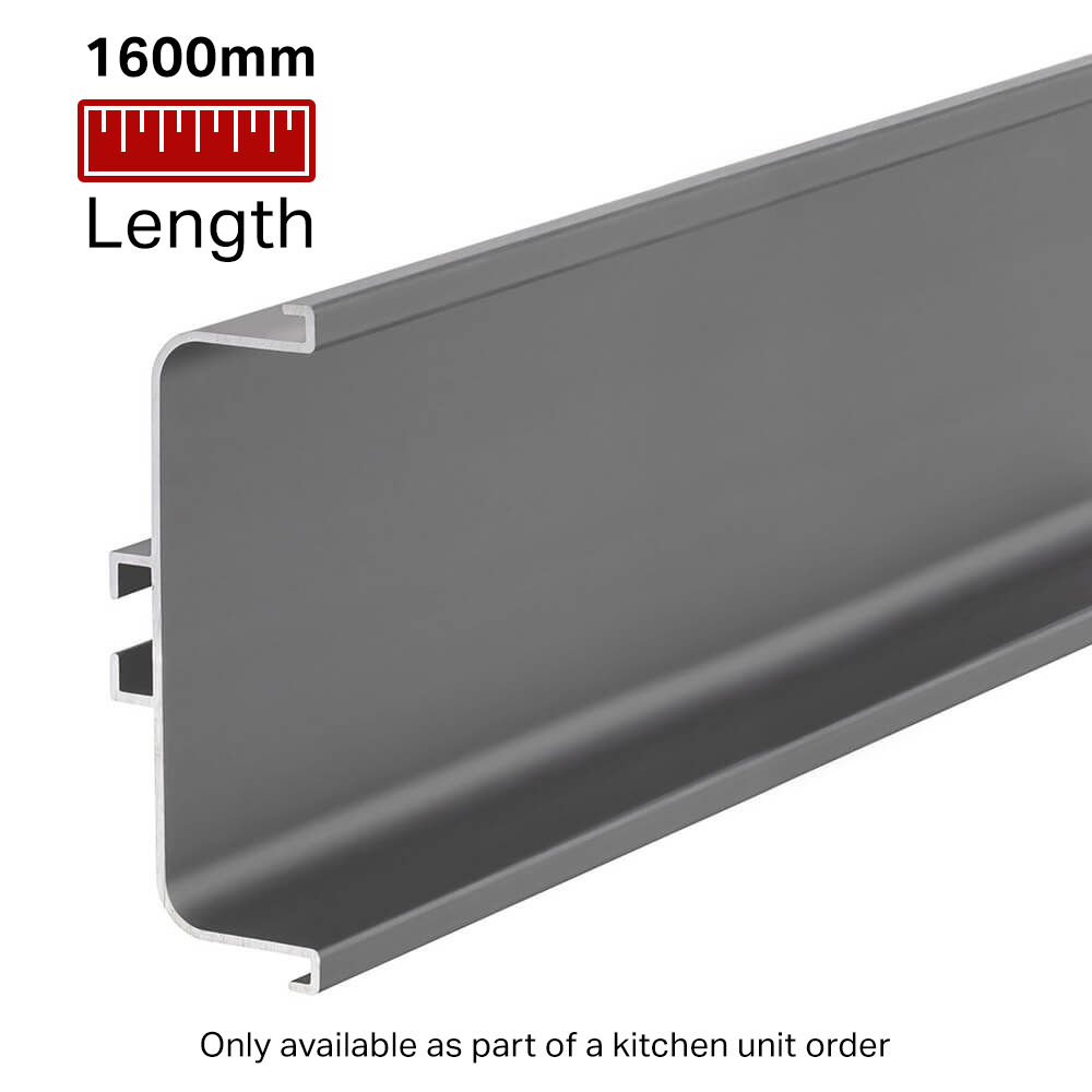 Mid Profile for True Handleless - 1600mm Length - Anthracite
